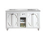 Odyssey - 60 - White Cabinet + Matte White Viva Stone Solid Surface Countertop