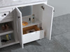 Odyssey - 60 - White Cabinet + Matte White Viva Stone Solid Surface Countertop