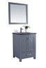 Wilson 24 - Grey Cabinet + Black Wood Marble Countertop
