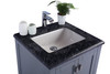 Wilson 24 - Grey Cabinet + Black Wood Marble Countertop