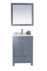 Wilson 24 - Grey Cabinet + White Carrara Marble Countertop