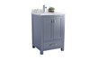 Wilson 24 - Grey Cabinet + White Carrara Marble Countertop