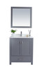 Wilson 30 - Grey Cabinet + Pure White Phoenix Stone Countertop