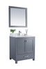 Wilson 30 - Grey Cabinet + Pure White Phoenix Stone Countertop