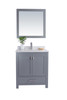 Wilson 30 - Grey Cabinet + White Carrara Marble Countertop