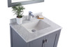 Wilson 30 - Grey Cabinet + White Carrara Marble Countertop
