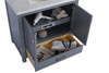 Wilson 36 - Grey Cabinet + Black Wood Marble Countertop