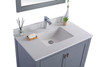 Wilson 36 - Grey Cabinet + White Quartz Countertop