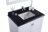 Wilson 36 - White Cabinet + Black Wood Marble Countertop