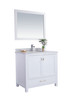 Wilson 36 - White Cabinet + White Carrara Marble Countertop