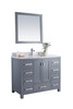 Wilson 42 - Grey Cabinet + White Carrara Marble Countertop