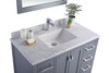 Wilson 42 - Grey Cabinet + White Carrara Marble Countertop