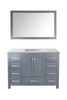 Wilson 48 - Grey Cabinet + Matte White Viva Stone Solid Surface Countertop