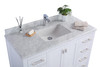 Wilson 48 - White Cabinet + White Carrara Marble Countertop