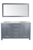 Wilson 60 - Grey Cabinet + Matte White Viva Stone Solid Surface Countertop