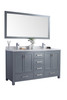 Wilson 60 - Grey Cabinet + White Carrara Marble Countertop