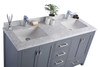 Wilson 60 - Grey Cabinet + White Carrara Marble Countertop
