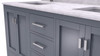 Wilson 60 - Grey Cabinet + White Carrara Marble Countertop