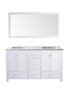 Wilson 60 - White Cabinet + Matte White Viva Stone Solid Surface Countertop