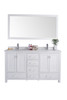 Wilson 60 - White Cabinet + White Carrara Marble Countertop