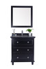 Luna - 30 - Espresso Cabinet + Black Wood Marble Countertop