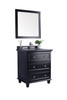 Luna - 30 - Espresso Cabinet + Black Wood Marble Countertop
