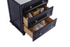 Luna - 30 - Espresso Cabinet + Black Wood Marble Countertop
