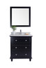 Luna - 30 - Espresso Cabinet + White Carrara Marble Countertop