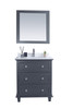 Luna - 30 - Maple Grey Cabinet + Pure White Phoenix Stone Countertop