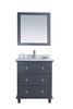 Luna - 30 - Maple Grey Cabinet + White Carrara Marble Countertop