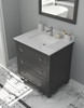Luna - 30 - Maple Grey Cabinet + White Quartz Countertop