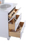 Luna - 30 - White Cabinet + Matte White Viva Stone Solid Surface Countertop
