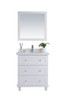 Luna - 30 - White Cabinet + Pure White Phoenix Stone Countertop