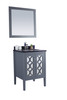 Mediterraneo - 24 - Grey Cabinet + Black Wood Marble Countertop
