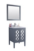 Mediterraneo - 24 - Grey Cabinet + White Carrara Marble Countertop