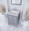 Mediterraneo - 24 - Grey Cabinet + White Carrara Marble Countertop
