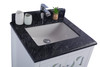 Mediterraneo - 24 - White Cabinet + Black Wood Marble Countertop