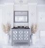 Mediterraneo - 36 - Grey Cabinet + Black Wood Marble Countertop