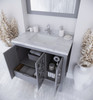 Mediterraneo - 36 - Grey Cabinet + White Carrara Marble Countertop