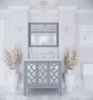 Mediterraneo - 36 - Grey Cabinet + White Quartz Countertop