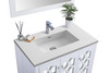 Mediterraneo - 36 - White Cabinet + Matte White Viva Stone Solid Surface Countertop