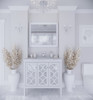 Mediterraneo - 36 - White Cabinet + White Carrara Marble Countertop