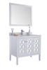 Mediterraneo - 36 - White Cabinet + White Quartz Countertop