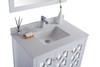 Mediterraneo - 36 - White Cabinet + White Quartz Countertop