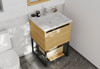 Alto 24 - California White Oak Cabinet + White Carrara Marble Countertop