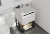 Alto 24 - White Cabinet + White Carrara Marble Countertop