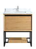 Alto 30 - California White Oak Cabinet + White Carrara Marble Countertop