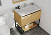Alto 36 - California White Oak Cabinet + White Carrara Marble Countertop