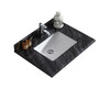 Black Wood Marble Countertop - 30" - Single Hole With Rectangular Sink