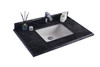 Black Wood Marble Countertop - 36" - Single Hole With Rectangular Sink